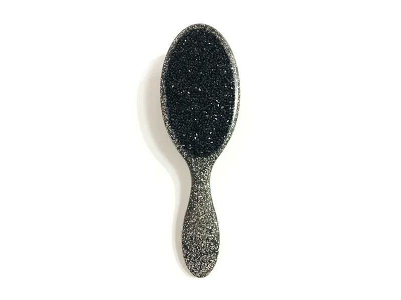 Biżuteria Bling Owalna plastikowa szczotka do włosów z rączką